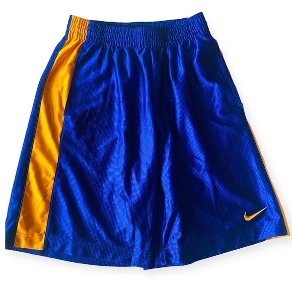 Nike Other - Nike Basketball Long Shorts Men's size Small drawstring pockets blue gold Gym